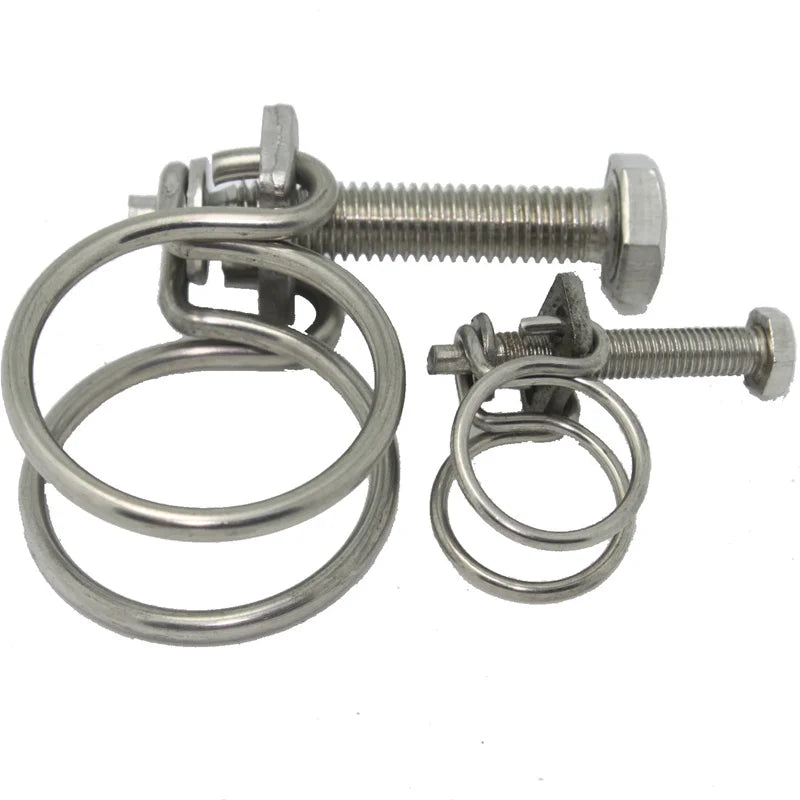 Verstellbare Heavy Duty Doppel Draht Schlauchklemmen aus Edelstahl 16-100 mm