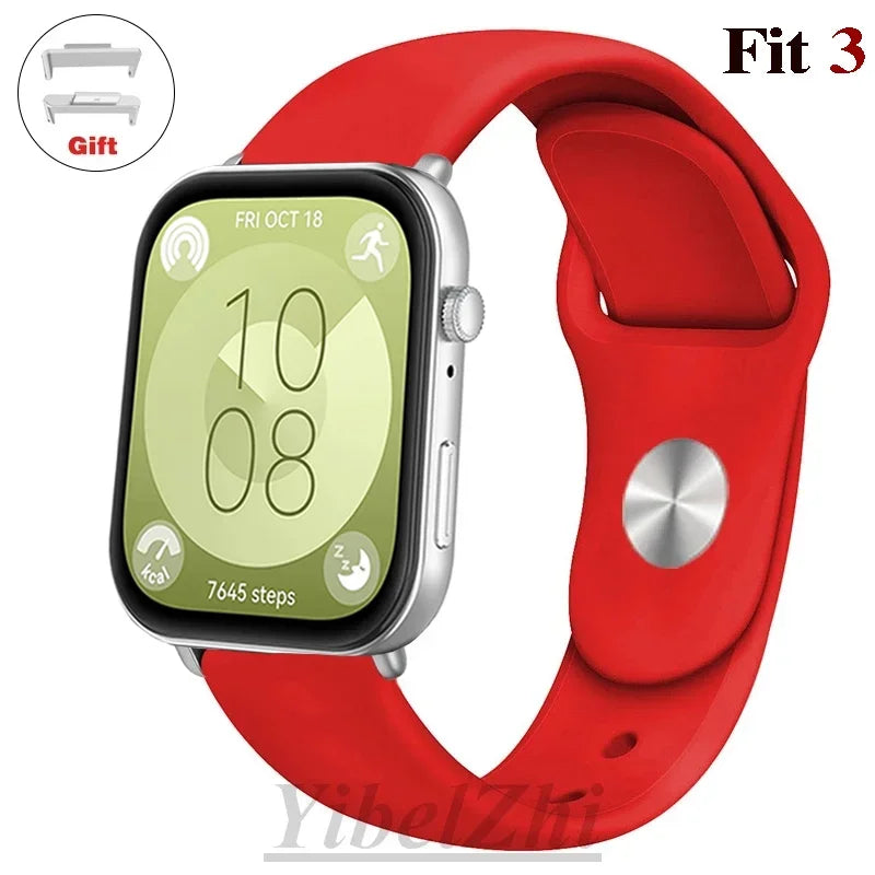 Wasserdichtes Silikonband in diversen Farben – perfekt für Huawei Watch FIT 3 - FIT 2