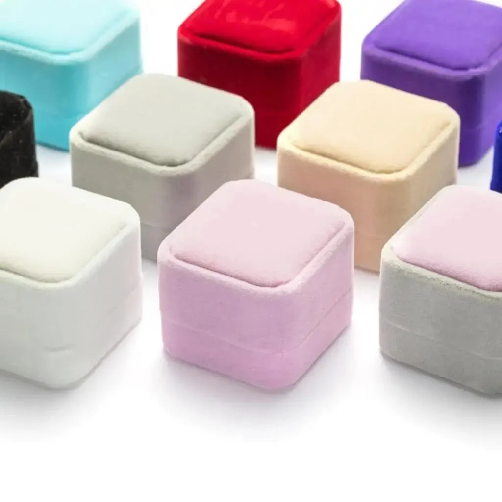 Samt Schmuckbox Organizer für Halskette Ringe Ohrringe Geschenk Verpackung