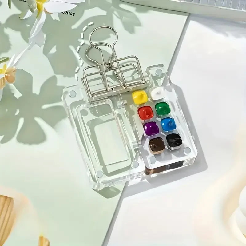 Tragbares Mini-Aquarellpaletten-Set mit Skizzenbuch für unterwegs