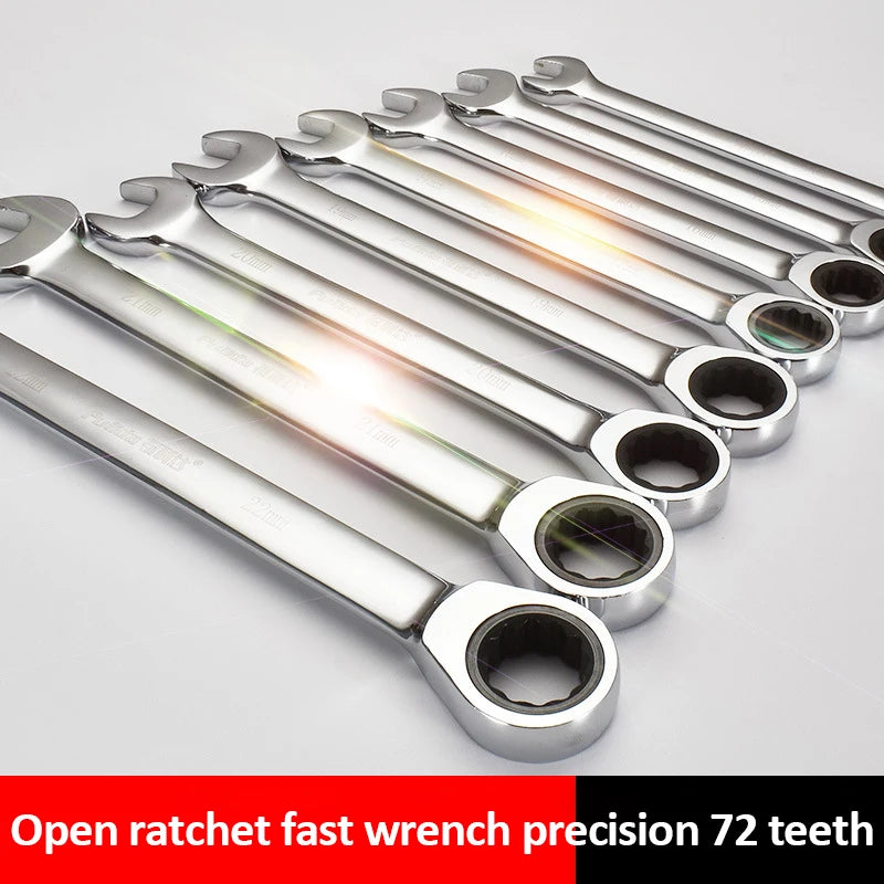 6-30MM Ratschen-Gabelschlüssel aus robustem Chrom-Vanadium-Stahl