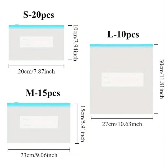 Abgedichtete Haushaltsbeutel mit Reißverschluss für sichere Lebensmittelaufbewahrung