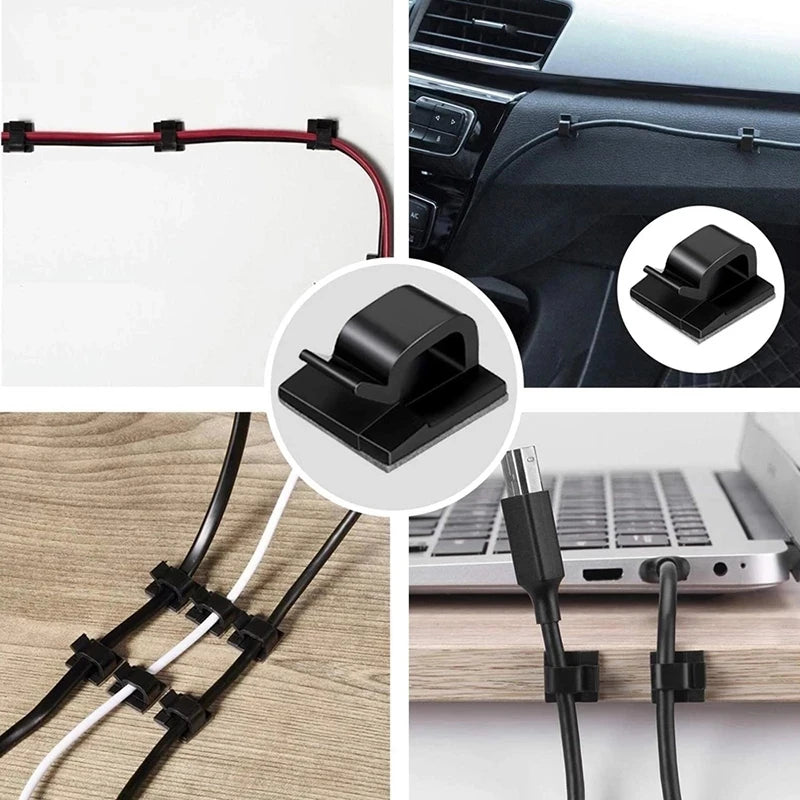 Kabel Organizer Clips – Selbstklebende Halter für USB - Elektronik Kabel