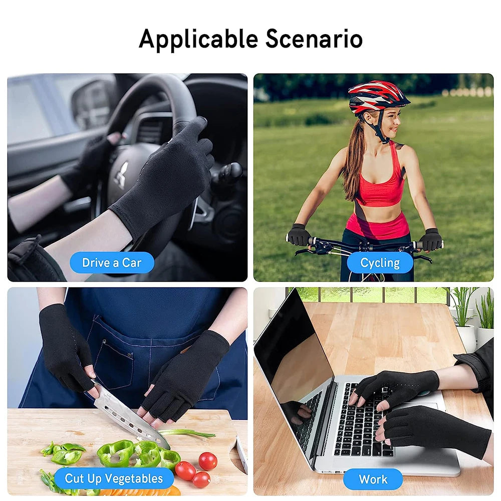 Fingerlose Kompressionshandschuhe für Handarthritis zur Schmerzreduktion