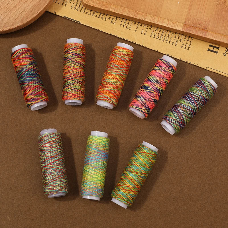6 Farben Garn-Nähgarn-Rollenmaschine, Handstickerei, langlebig 400 Yard
