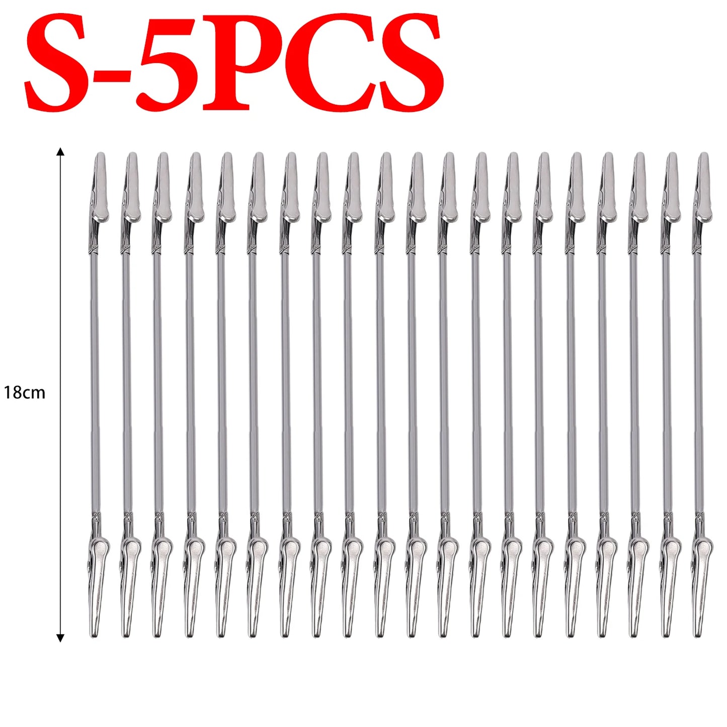 50 Stück Doppelköpfige Flexible Metall Clips Edelstahl Krokodil Clips