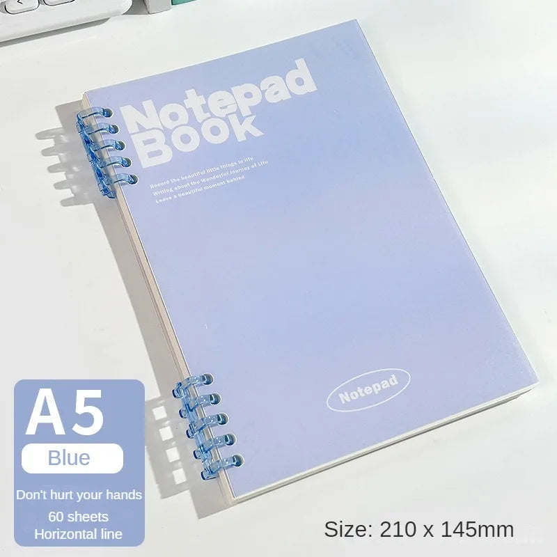 Abnehmbares A5 Spiral-Notizbuch mit 60 Seiten für Studenten und Mädchen