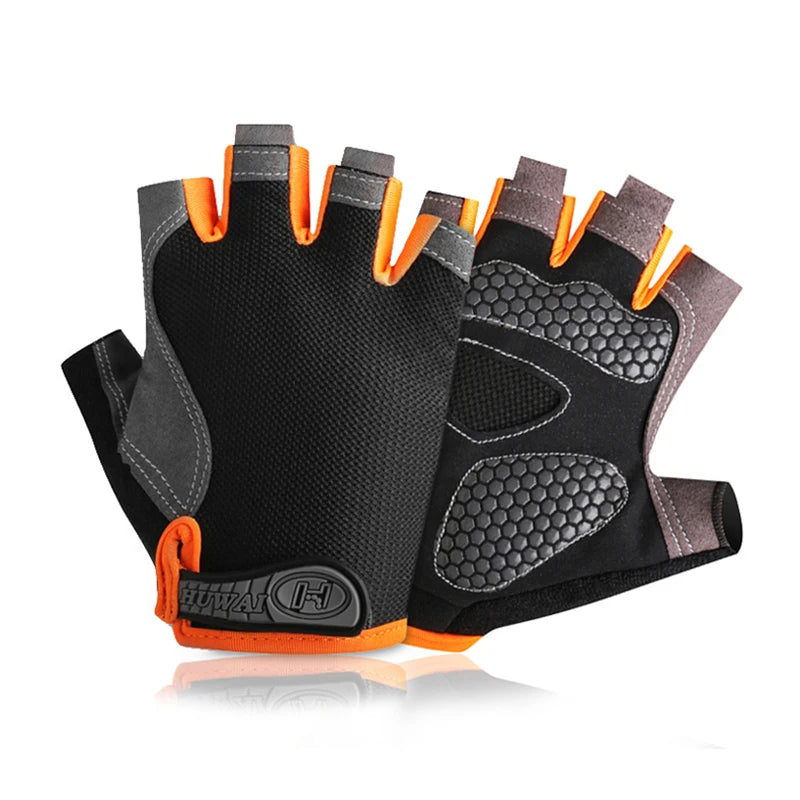 Maximaler Grip - Komfort: Fingerlose Gym Handschuhe unisex, atmungsaktiv - rutschfest