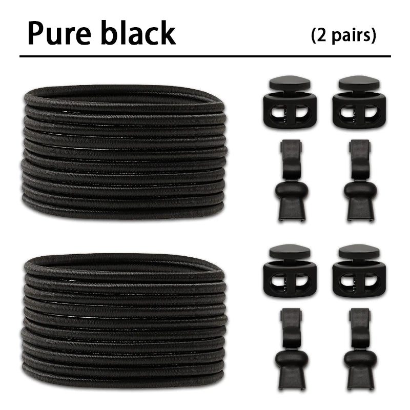 2 Paar Elastische Schnürsenkel Rund 100cm Ohne Binden Komfortabler Halt