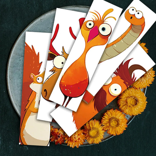 30er Set Lustige Cartoon Tier Lesezeichen aus Papier für Schüler - Leser