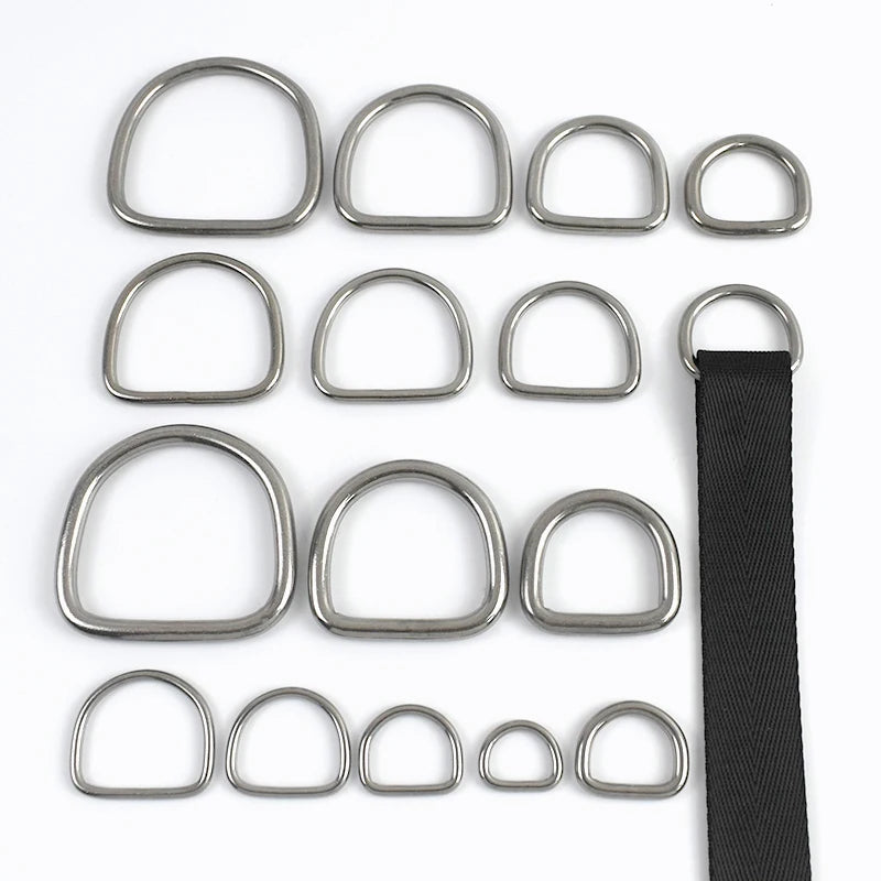 Edelstahl D-Ring Schnallen für Taschen Gurtband DIY Zubehör 2/5/10 Stück