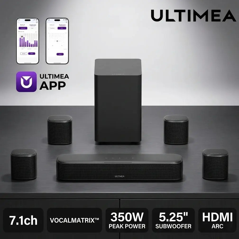 ULTIMEA Aura S4T 350W 7.1ch TV Soundbar mit 4 Surround Lautsprechern