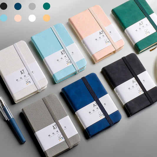 A7 Mini Notizbuch Tasche für unterwegs - praktischer Organizer für Schule - Büro