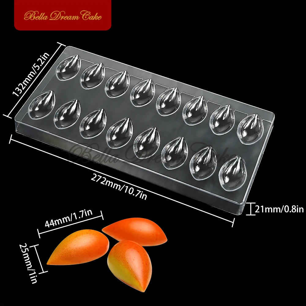 16 Löcher Lotus Wassertropfen Form aus lebensmittelechtem PET für Desserts