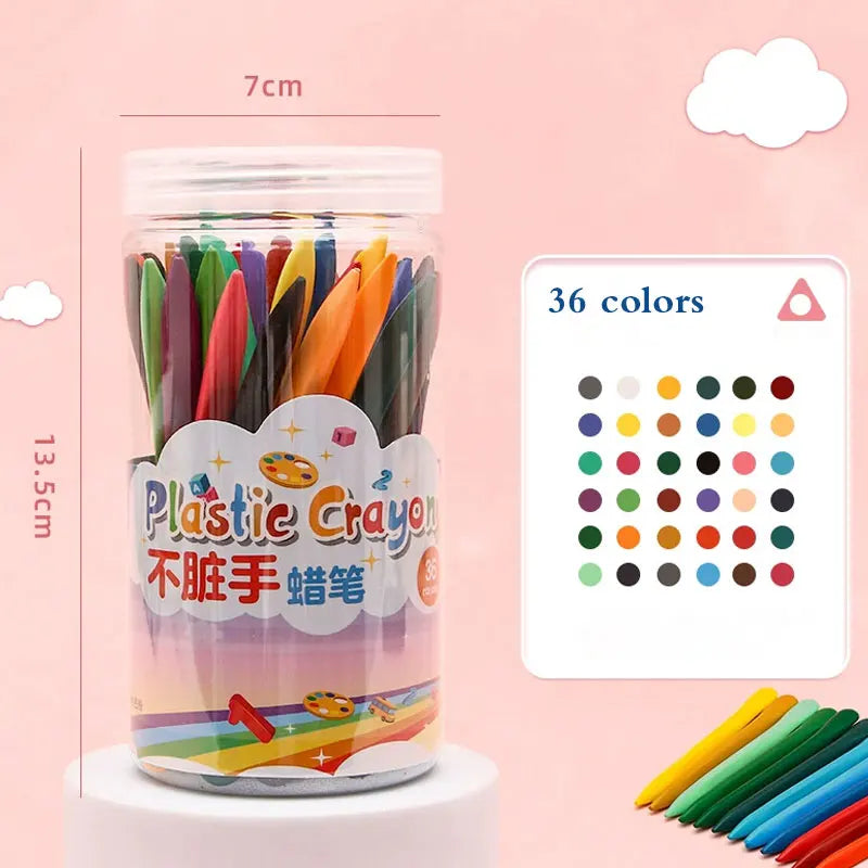 12 bis 36 Farben doppelköpfige Dreiecksstifte Ölgemälde Sticks Kinder