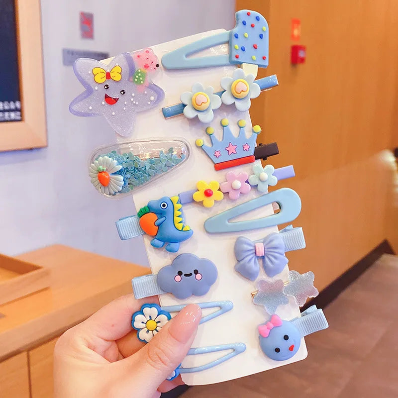 Bunte Cartoon Haargummis - Clips für Mädchen 1-3 Jahre – sanfter Halt - süßes Design