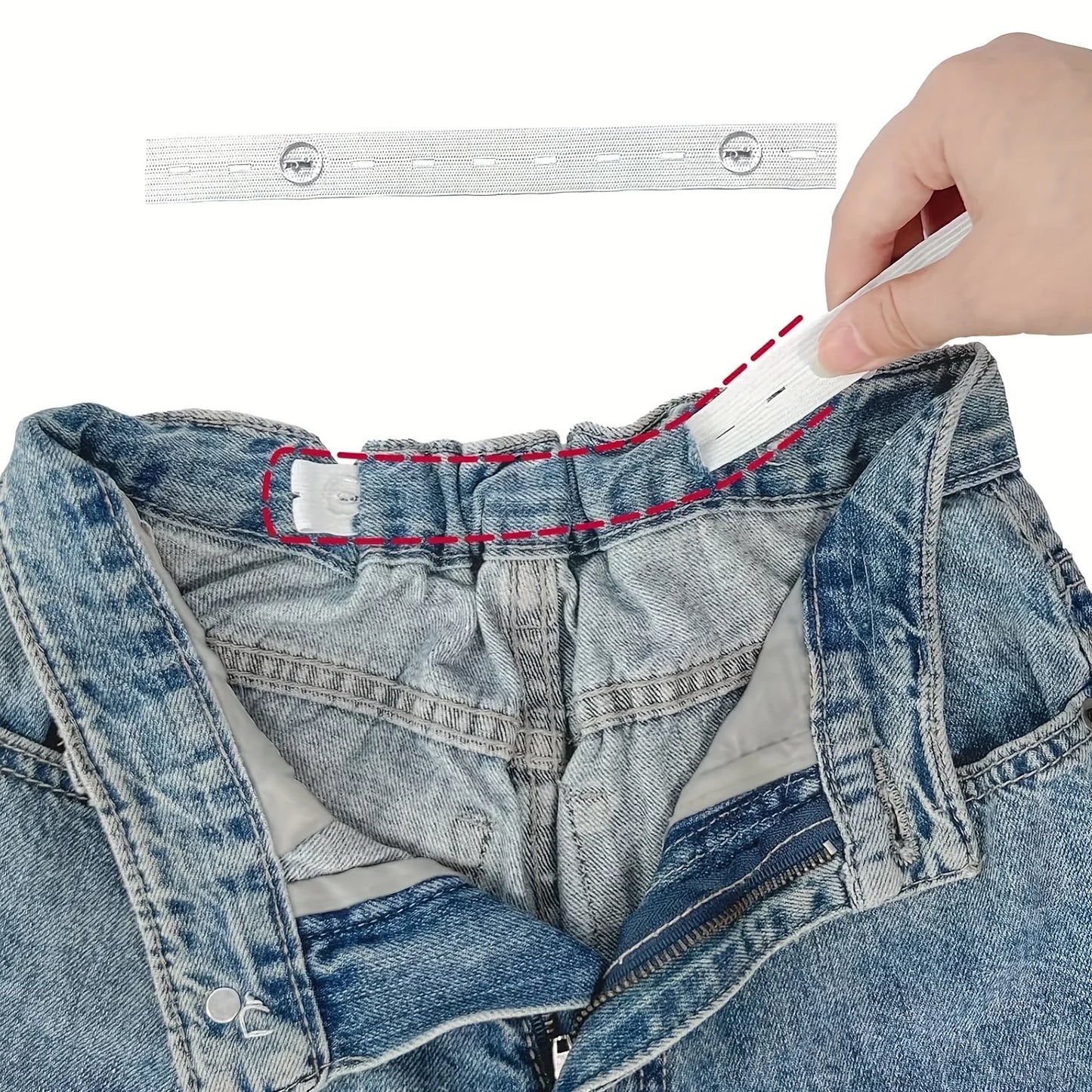 2-teiliges Set unsichtbarer Gürtelspanner elastisch Hosenschnallenversteller