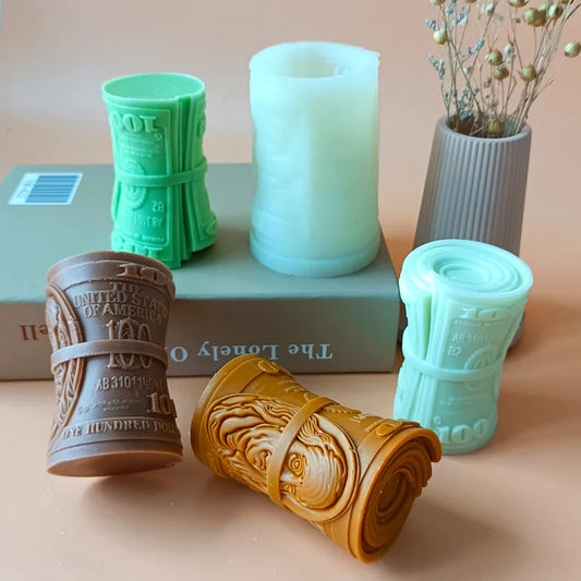 Silikonform 100 Dollar Motiv für DIY Kerzen Seife Gips Harz Zubehör