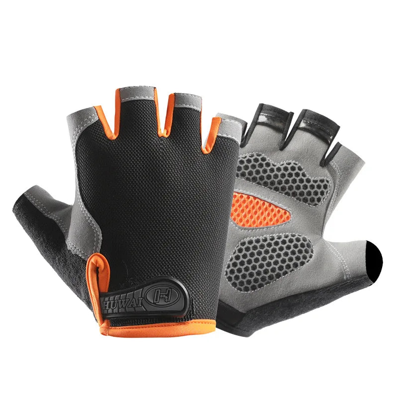 Atmungsaktive Anti-Rutsch Fitness- - Fahrradhandschuhe Halb Finger, 8 Farben