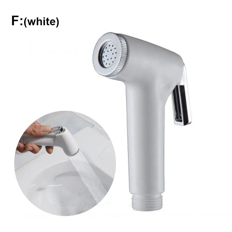 Hygienischer Weiß-Silber Handheld Bidet Duschkopf mit selbstreinigender Funktion