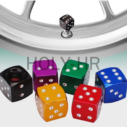 Aluminium Würfel Ventilkappen Staubdicht für Auto LKW Motorrad Fahrrad