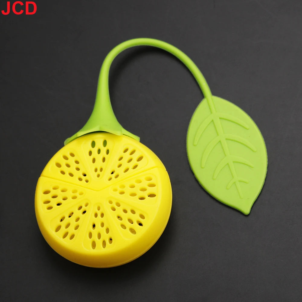 Praktischer Silikon Teefilter in Erdbeer und Zitronenform für losen Tee