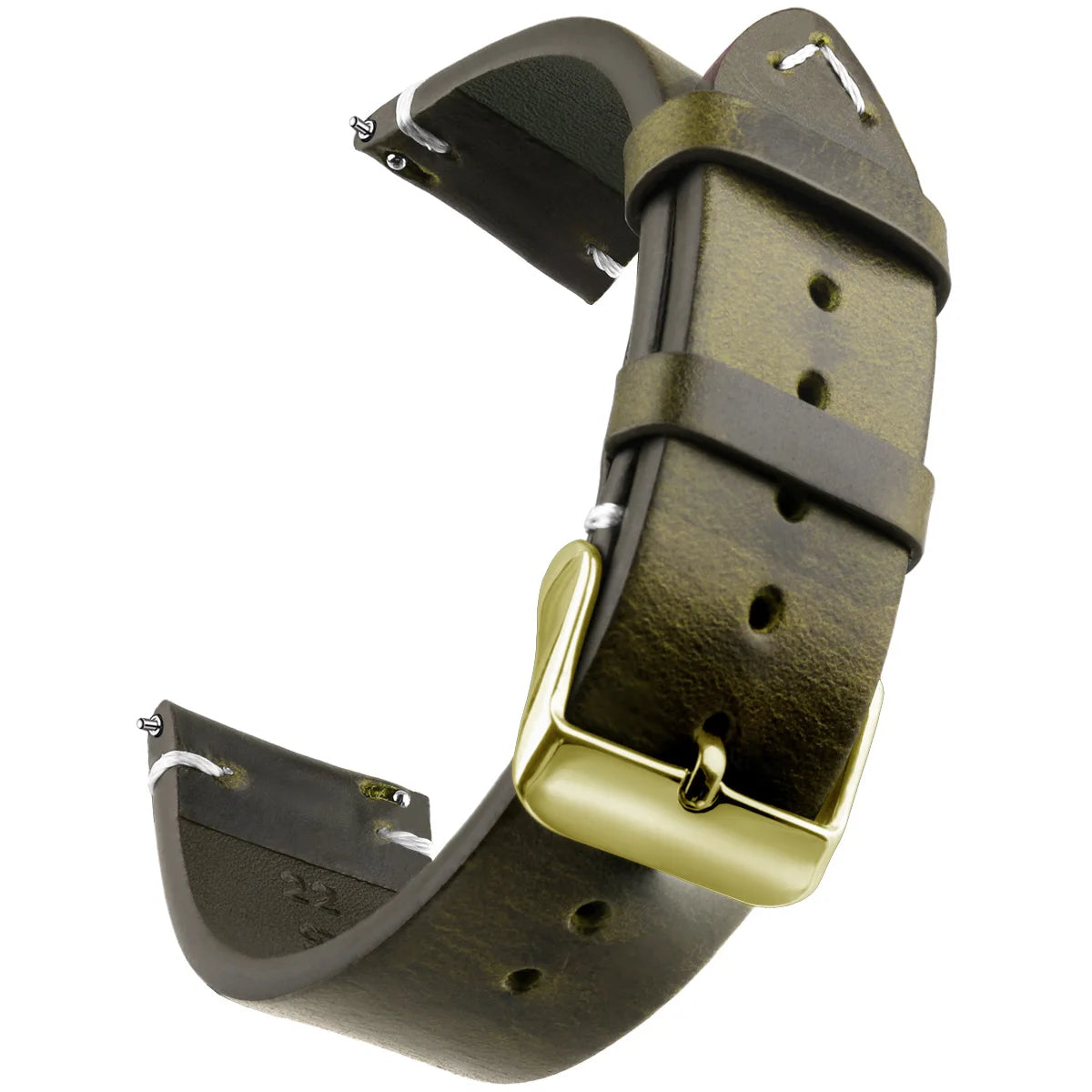 Wachs-Uhrenarmband aus echtem Leder mit Schnellverschluss in verschiedenen Größen