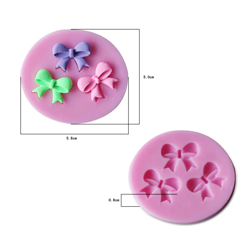 3D Silikon Kuchenform Bowknot Design für Fondant und Zucker