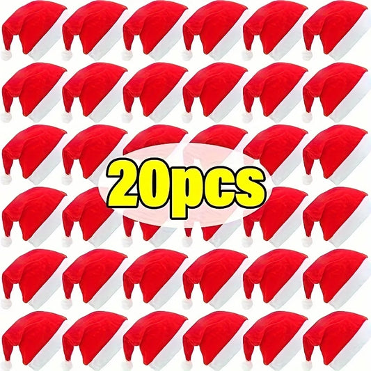 20 Festliche Weihnachtsmützen für Gruppen aus Vliesstoff