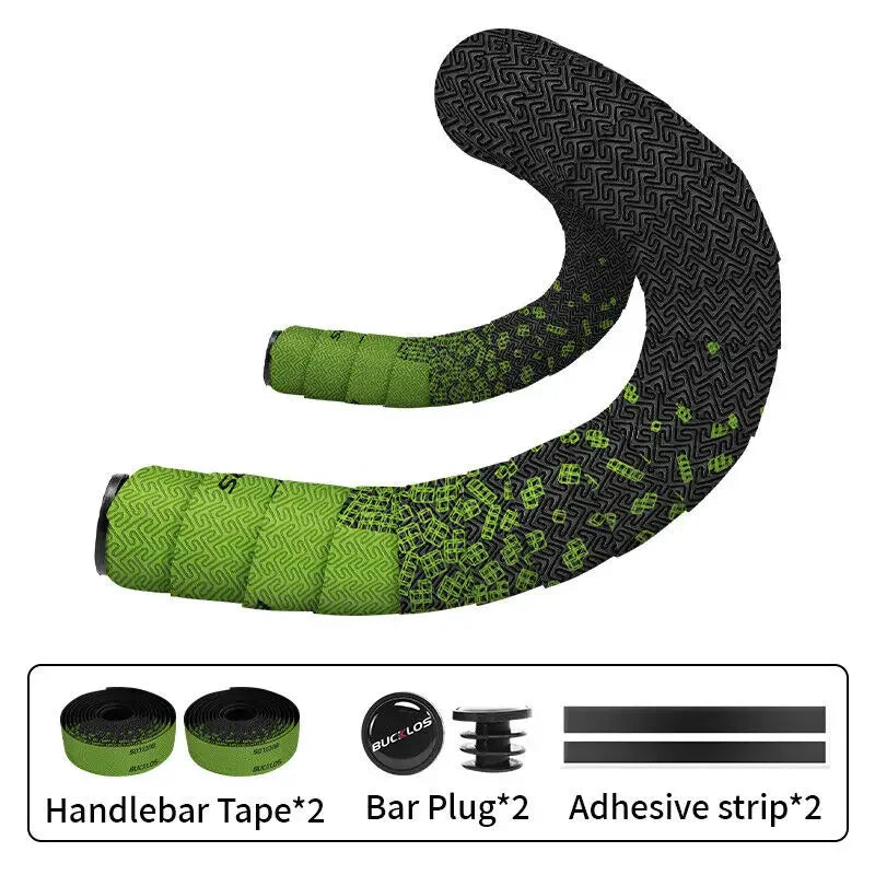 Stoßdämpfendes Rennrad-Lenkerband PU - EVA, ergonomisch, atmungsaktiv, nachtdunkelgrün