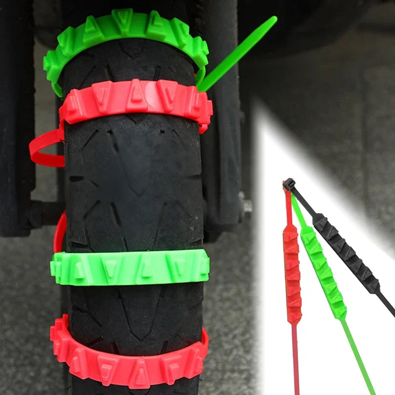 10-teiliges Set rutschfeste Schneeketten für Reifen und Räder