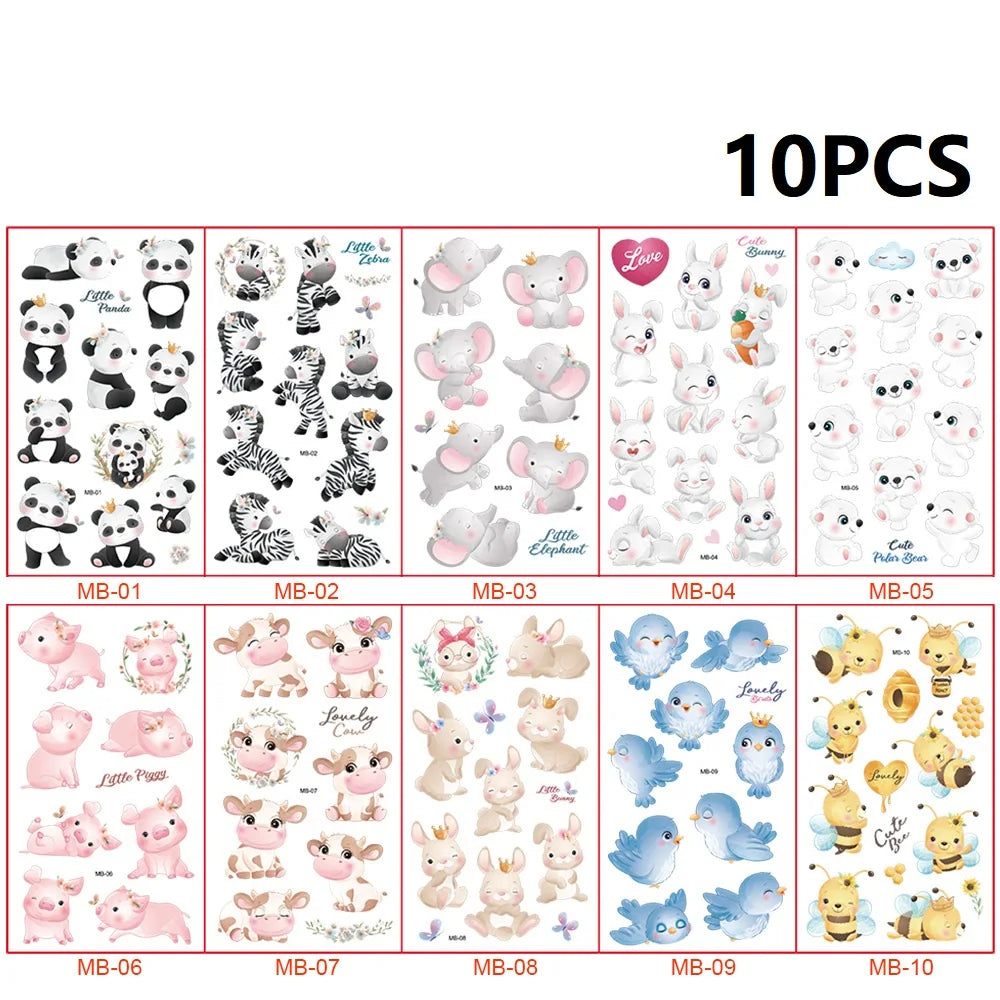 Temporäre Fußball Tattoos Set mit 10 wasserdichten Aufklebern