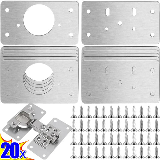 Edelstahl Möbel Scharnier Reparaturplatte für Küchen- und Schranktüren