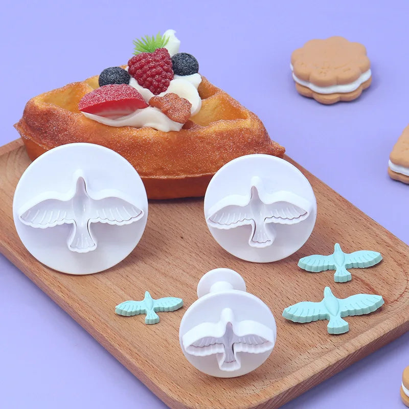 Kunststoff Kuchen Fondant Plunger Cutter – Tierform Taube Set