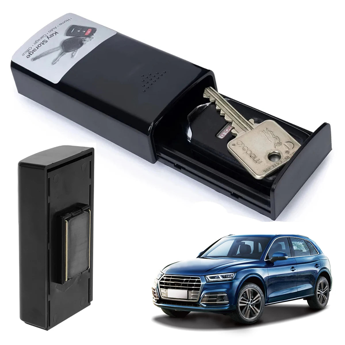 Magnetischer Schlüsselhalter schwarz – sicher, wasserdicht - rostfrei unter Auto
