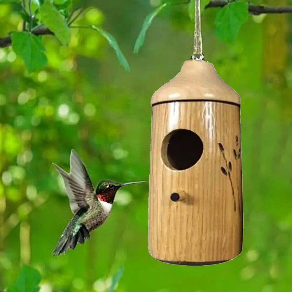 Charmantes Kolibri-Haus aus Holz für Ihren Garten, dekorativ