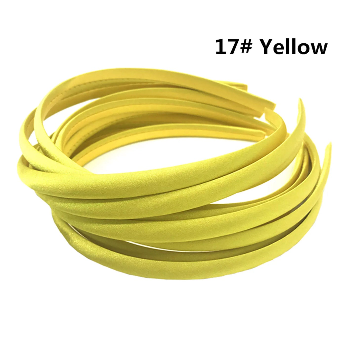 Stoffbezogenes Haarband 1 cm Breite Unisex 10/60 Stück bunte Farben