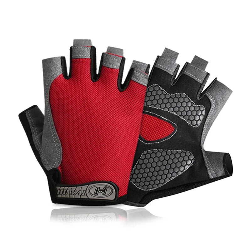 Maximaler Grip - Komfort: Fingerlose Gym Handschuhe unisex, atmungsaktiv - rutschfest