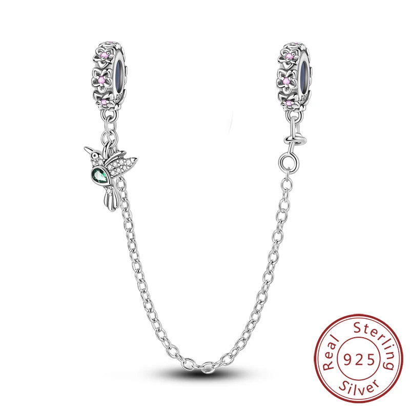 Funkelnder Schmetterlings-Charm aus 925 Sterlingsilber mit Zirkon – Elegant - Leicht