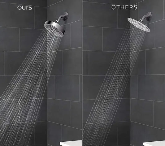 6 Zoll Hochdruck Regenduschkopf mit Arm Verstopfungshemmende Düsen