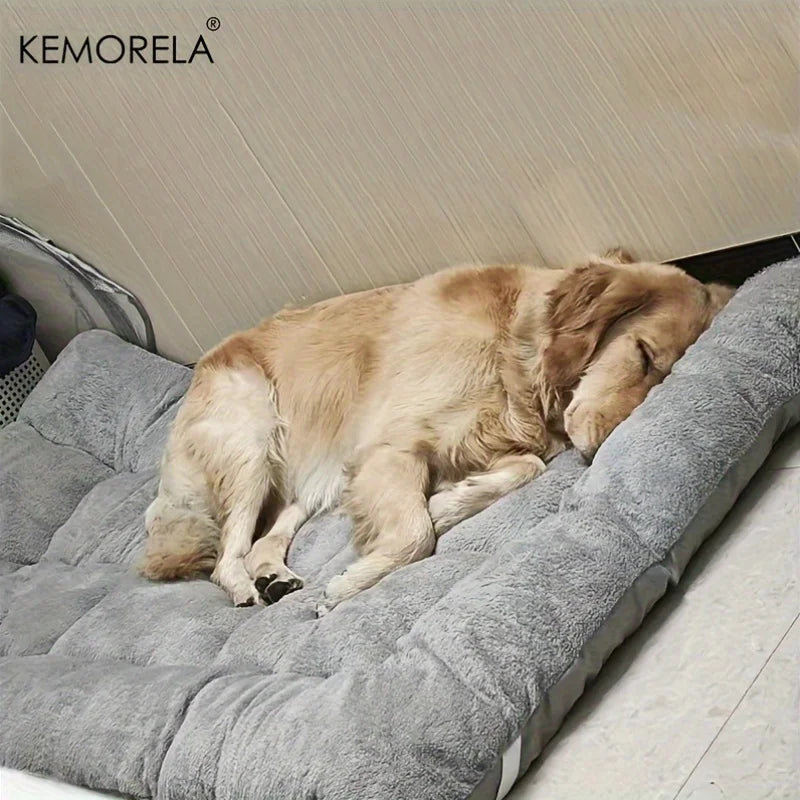 KEMORELA Extra großes Plüsch-Hundebett, Sofa, verdicktes, superweiches Polyester, Haustiermatte, Hundekistenmatte, Bett für kleine, mittelgroße und große Hunde-Yabubest - Home & More