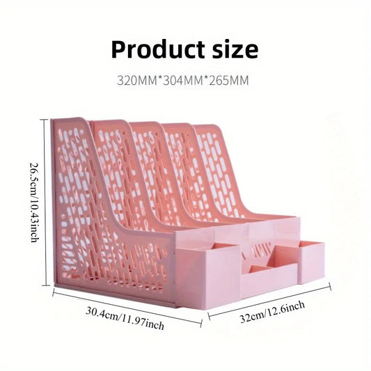 Schreibtisch-Akten-Organizer mit 4 Fächern für platzsparende Dokumentenaufbewahrung