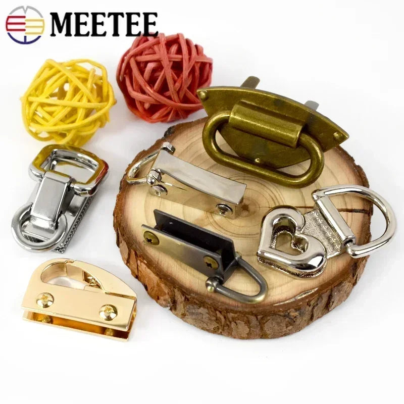 5er Set Metall Clip Schnallen fuer Handtaschen und DIY Riemen