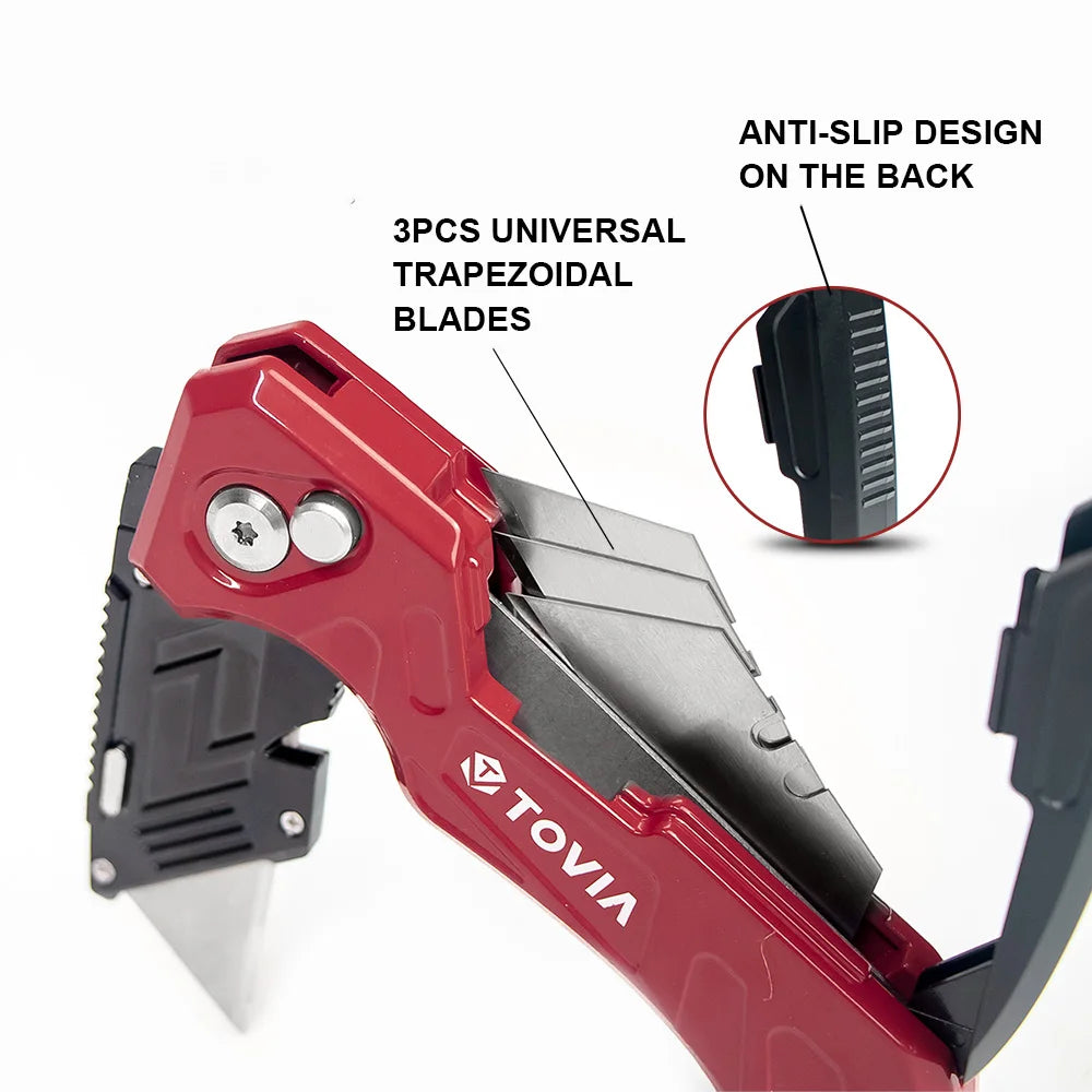 Vielseitiges Klappmesser mit scharfen Wechselklingen - ergonomischem Griff