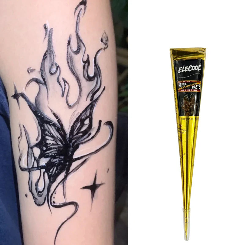Natürliche weiße Henna Tattoo Paste Mehndi Körperfarbe für DIY Tattoos