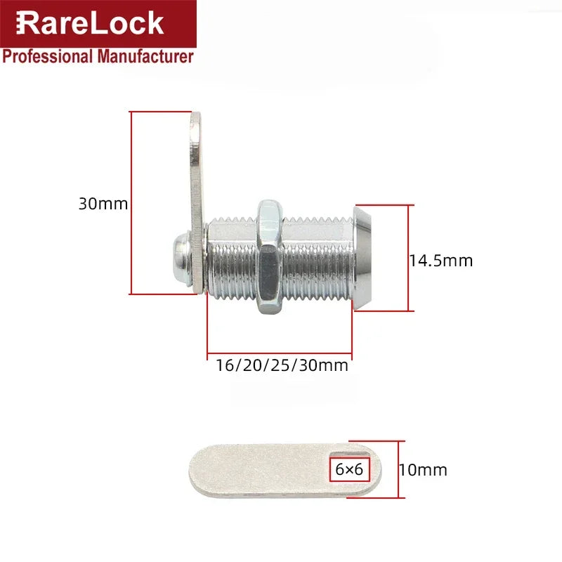 Möbel Nockenschloss 12mm Zinklegierung mit 2 Schlüsseln Schrank Schublade