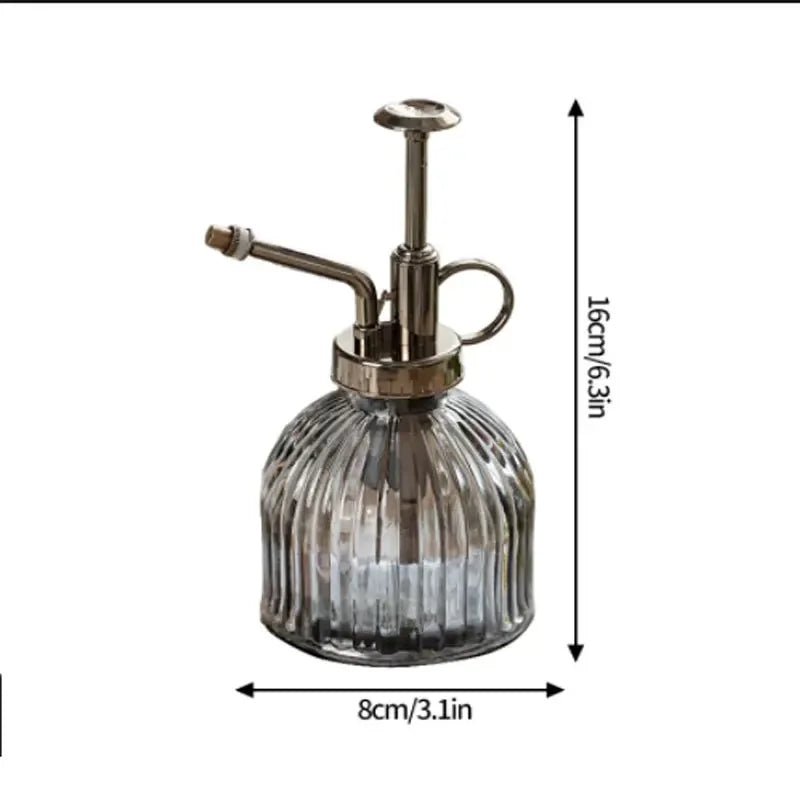 Vintage Glas Gießkanne mit Luftdruck-Spray für Garten und Haushalt
