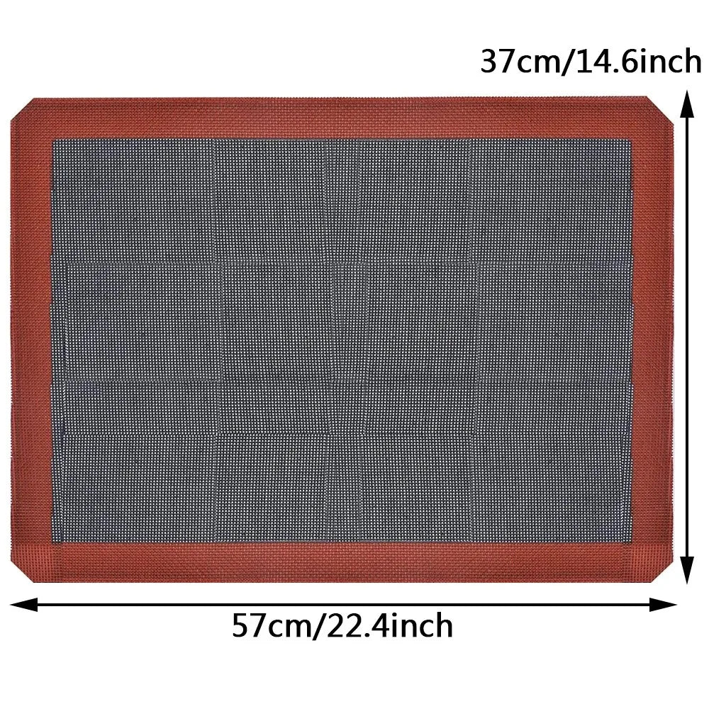 Silikon Backmatte Antihaft mit Hitzebeständigem Glasfasernetz für Gebäcke
