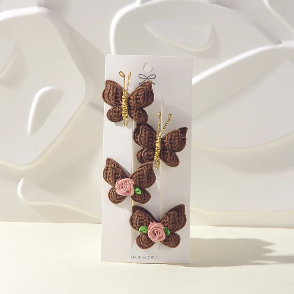 Handgefertigte Haarspangen für Mädchen – Woven Bow Clips