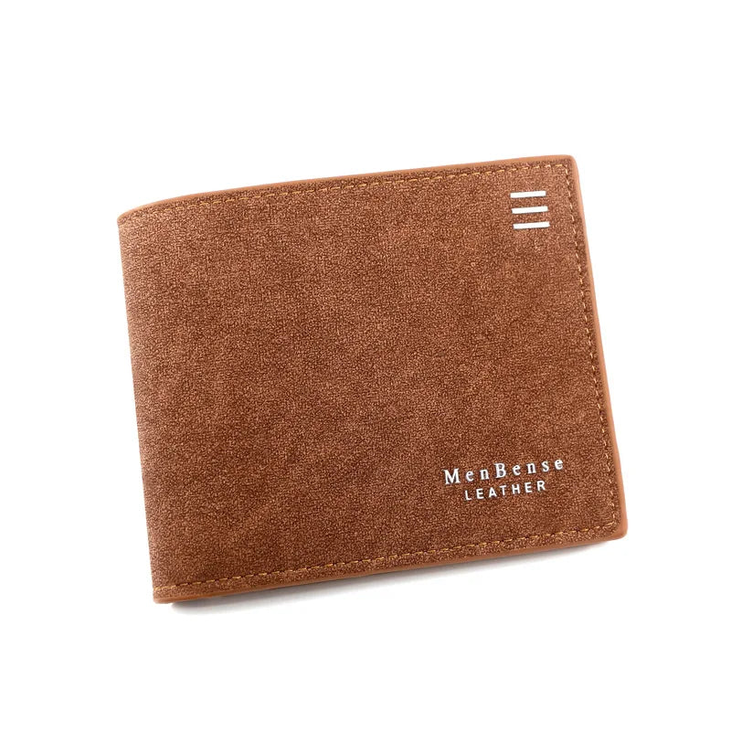 Schlanke Herren Brieftasche, matt, mit Münzfach-Reißverschluss und Kartenhalter
